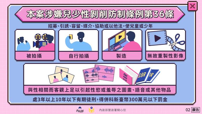 防制性影像犯罪，最強防線就在您的「一指之間」！