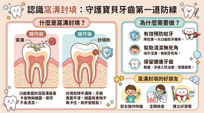 窩溝封填：守護孩子牙齒的第一道防線
